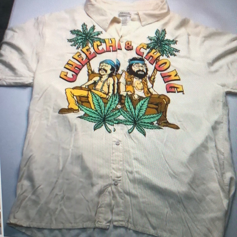 Cheech & Chong Graphic Men's Shirt - Cream